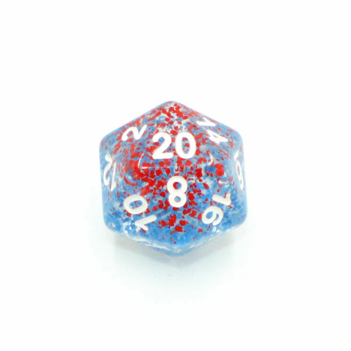 "Patriotic Popsicle" - Red White and Blue Particle - Polyhedral Dice (7) - Level One Dice - Image 4